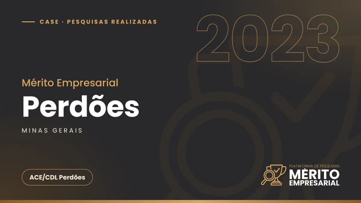 Capa do case Mérito Empresarial 2023 em Perdões MG