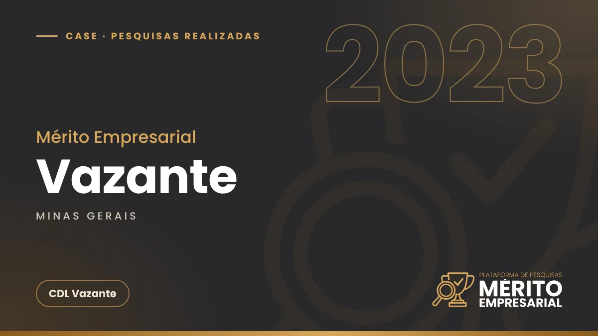 Capa do case Mérito Empresarial 2023 em Vazante MG
