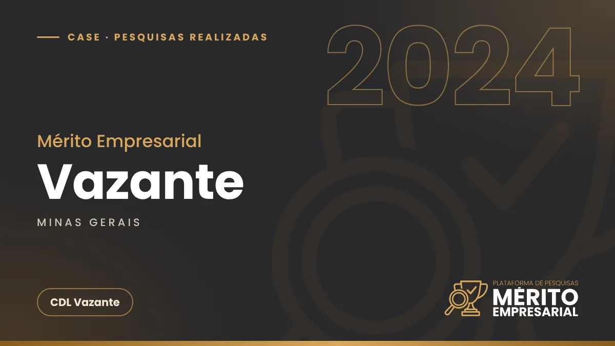 Capa do case Mérito Empresarial 2024 em Vazante MG