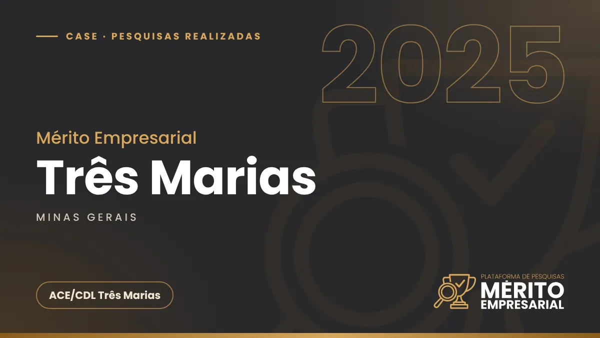 Capa do case Mérito Empresarial 2025 em Três Marias MG