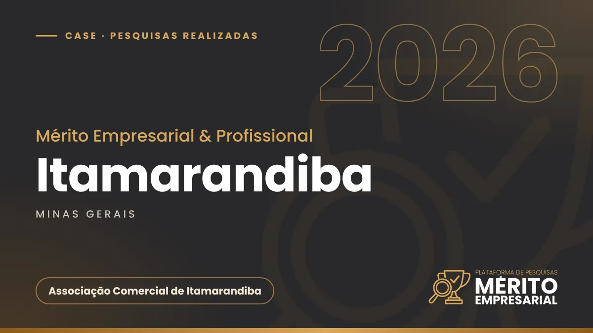 Capa do case Mérito Empresarial & Profissional 2026 em Itamarandiba MG
