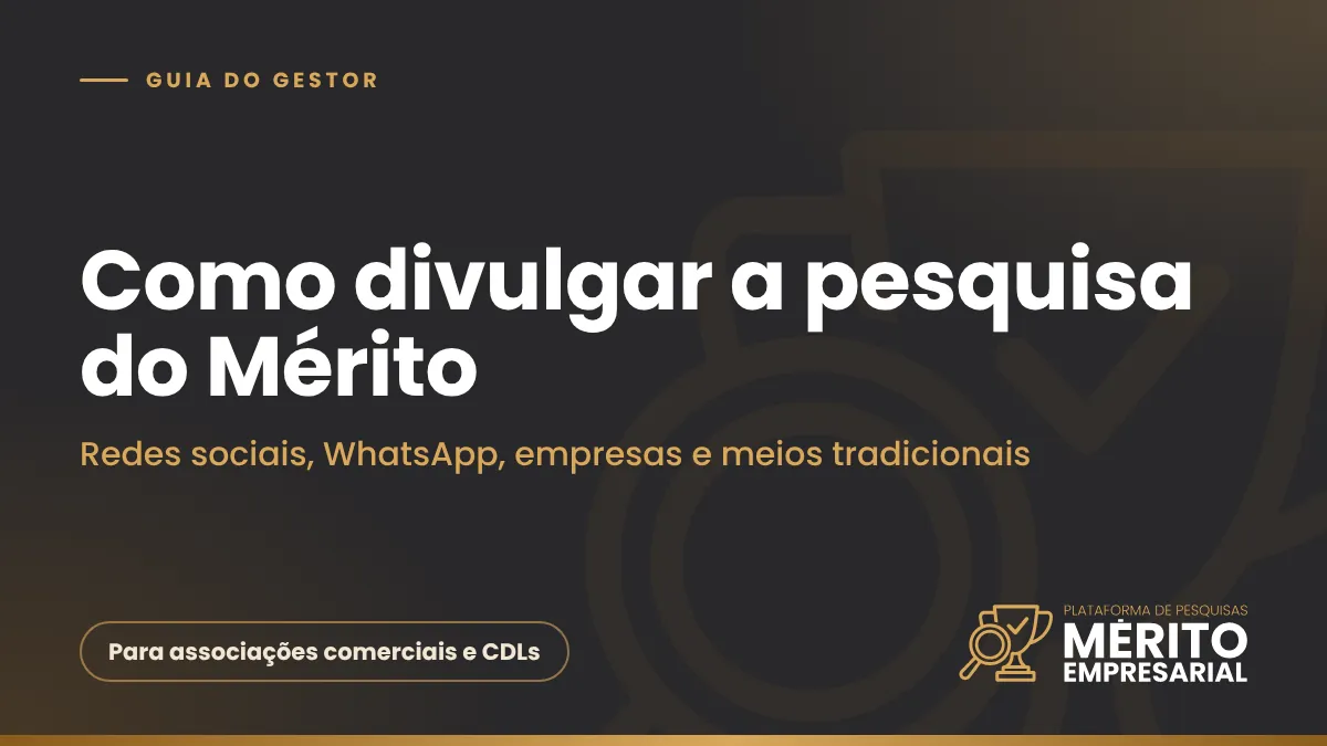 Capa do guia Como divulgar a pesquisa do Mérito Empresarial