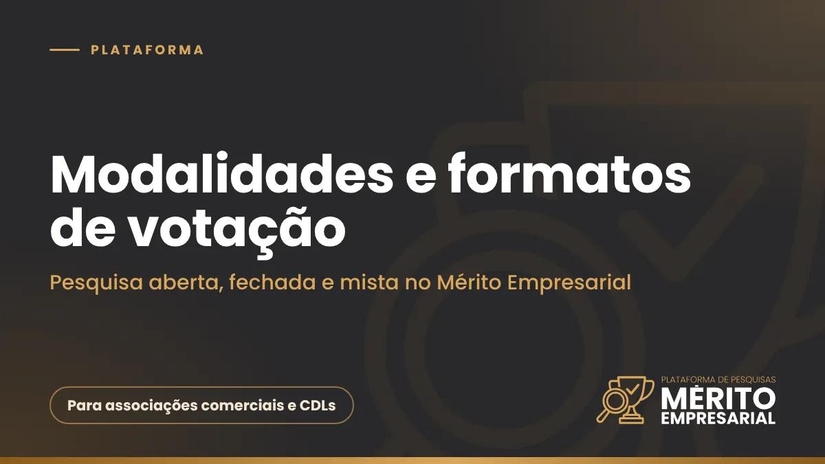 Capa do artigo Modalidades e formatos de votação do Mérito Empresarial