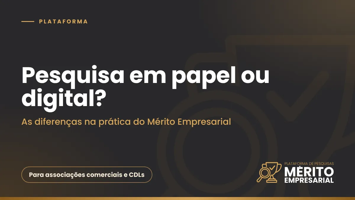 Capa do artigo Pesquisa em papel ou digital no Mérito Empresarial