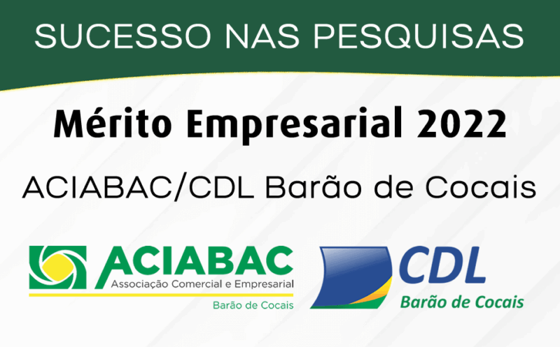 Pesquisas Mérito Empresarial 2022 em Barão de Cocais MG